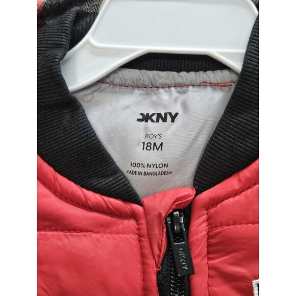 DKNY‎  Size 18M Set Of 3, Red Vest/ Black Pants/ Red Plaid Button Up Long Sleeve - Picture 2 of 15